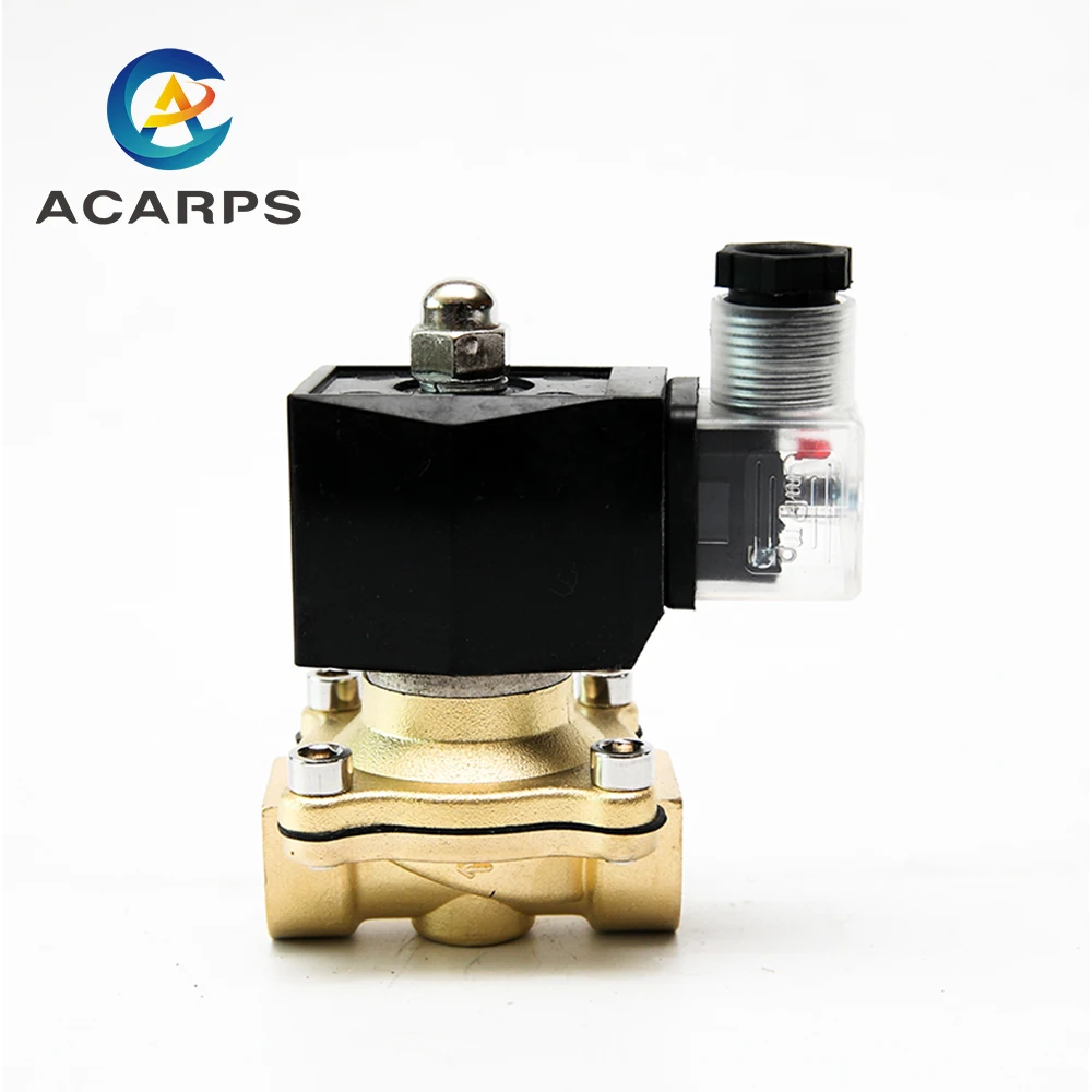 1/2 3/4 1 2 IP65 impermeable válvula solenoide eléctrica DN15 latón normalmente cerrado de la válvula de agua de aire de aceite 12V/24V/220V/110V