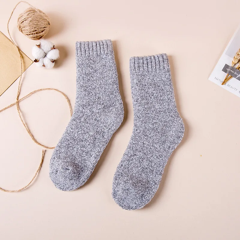 Șosete de iarnă pentru bărbați din lână merinos, super groase, calde, de înaltă calitate, Haruku, retro, zăpadă, casual, antigel, cașmir, 3 perechi_voghion.com