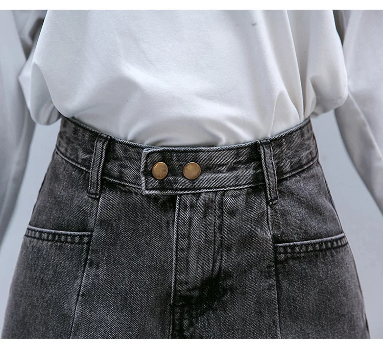 Женские летние джинсовые шорты Hyuna в стиле знаменитостей, новинка, с высокой талией, для похудения, свободные, широкие, A-lin