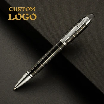 

Metal Ballpoint Pen 1.0 mm Black Luxury Custom Logo Advertising Ball Gift Pen for School Student Stationery Office
