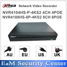Original dahua compacto NVR 4/8 1U Lite grabador de vídeo en red NVR4104HS-P-4KS2 NVR4108HS-8P-4KS2 POE mini NVR
