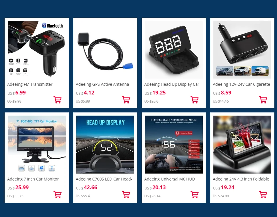 Sale Adeeing 7Inches 2DIN Car Radio Capacitive Display GPS Car Bluetooth DVD Player MP3 Navigation Integrated Host Camera Optional 38