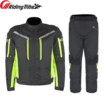 

Professional Motor Suits Jacket Pants Winter Warm Motorcycle Suit Safety Motorbike Racing Clothing Four Season Sets