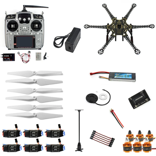 $241.77  Full Set RC Drone 6-axis Aircraft Kit HMF S550 Frame 6M GPS APM 2.8 Flight Control AT10 Transmitter