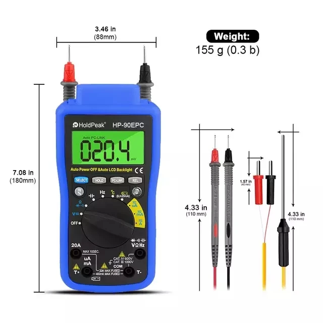 HP-90EPC Multimetro Digital USB Multimeter (HP-90EPC)