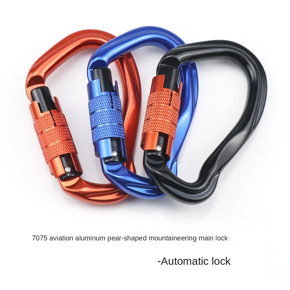 

Professional Rock Climbing Carabiner 23KN Safety Pear-shape Safety Buckle Hiking Survival Kit Protective Equipment