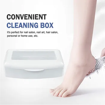 

Nail Tool Clean Box Plastic Nail Tray for Alcohol Cleaning Container Kills Bacteria and Viruses Nail Art Salon Manicure#10