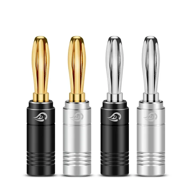 8PCS Speaker Jack Banana Amplifier Audio Plug Screw Hanging Plating Process HiFi Stereo Splice Adapter Wire Connector Mixer | Электроника