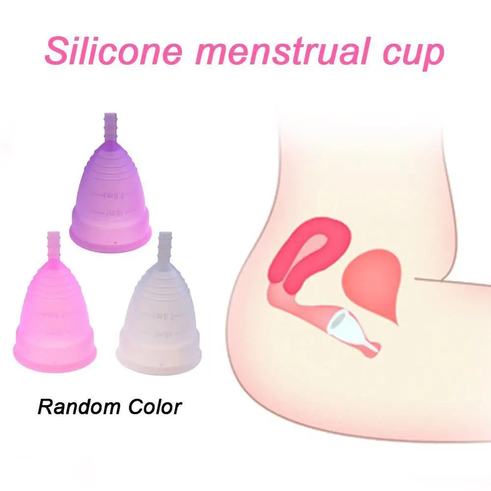 Размер S медицинская силиконовая менструальная чашка многоразовая мягкая чашка большой/маленький 3 цвета женский гигиенический продукт забота о здоровье