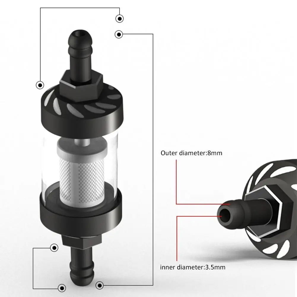 Ретро части для модификации мотоцикла, металлический масляный топливный фильтр, съемный прозрачный стеклянный топливный фильтр, аксессуары для мотоциклов