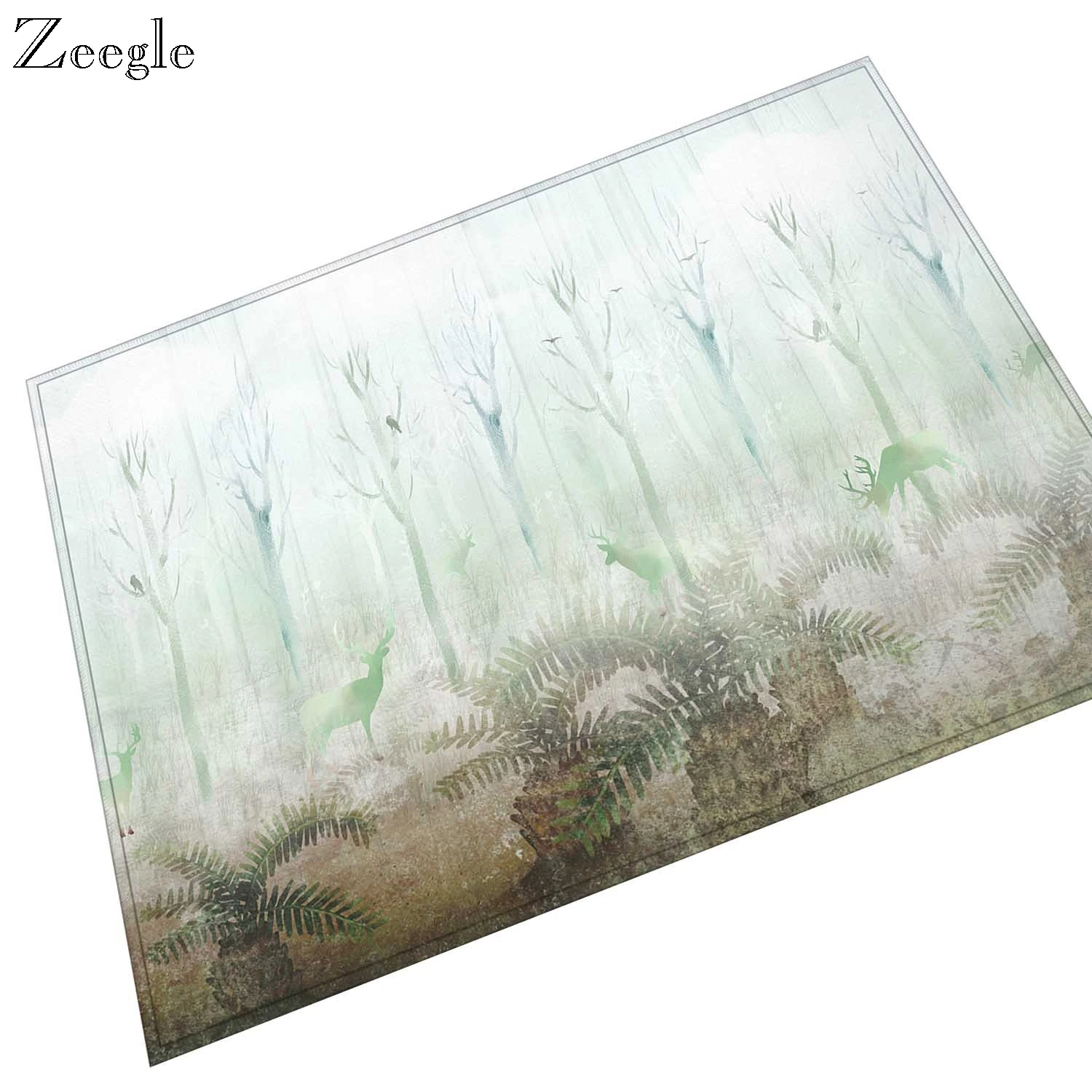 Zeegle Home Entrance Rug Creative Carpet for Home Living Room Anti Slip Absorbent Sofa Foot Rug Washable Hallway Floor Mat