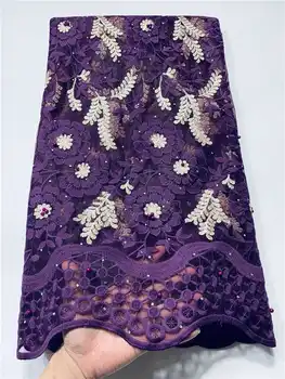 

Factory Price Lace Fabric 2020Latest African French net Lace Fabric with beads For Wedding Dresses Winn238