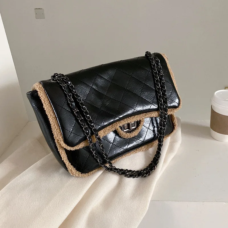 

Autumn And Winter Textured Big Bag Women's 2020 Popular New Style Fashion Korean-style Versatile Shoulder Bag Fashion Chain Shou