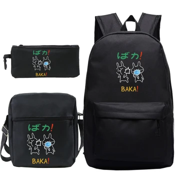 

Girls Backpack for Kids Pencil Case Lunch Bags Tote Baka Rabbit Slap 3sets Cute Backpack School Bags for Boys Rugtas Kinderen