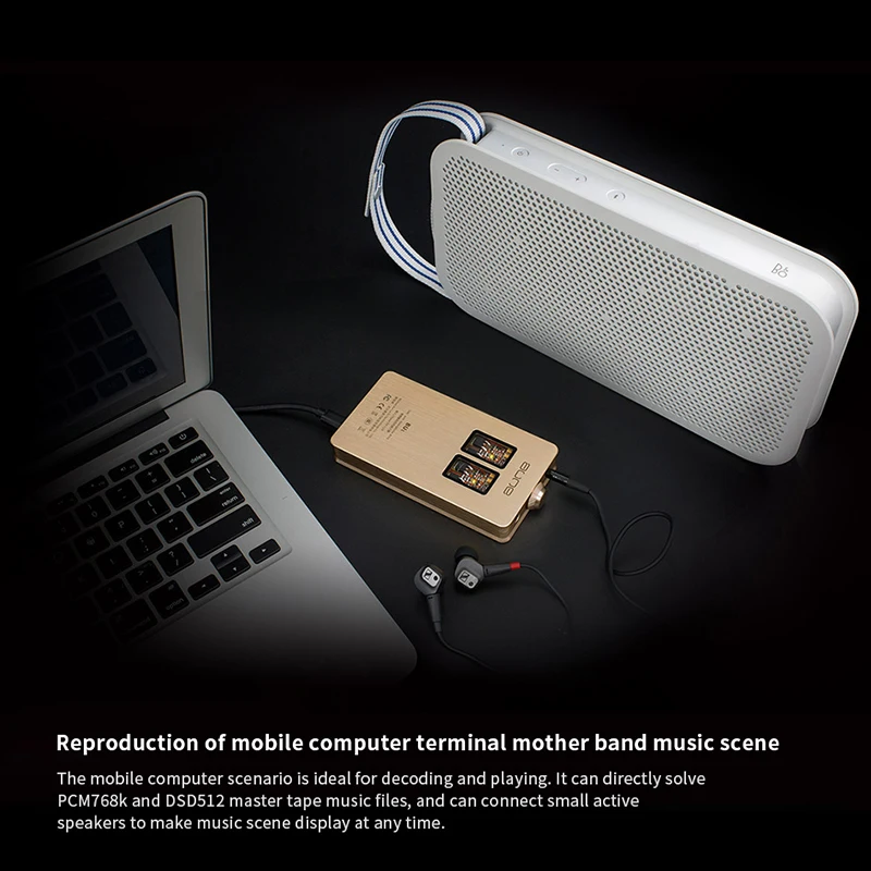 AUNE BU1 Fully Discrete Portable DAC Headphone Amplifier USB decoding 32Bit 768k DSD phone hifi player Active audio speaker amp