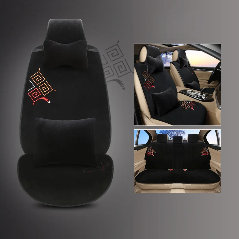 Version B Высококачественный, из овчины шерсть сиденья для Audi A1 A3 A4 B8 B7 B6 B5 A6 C6 C7 A8 A8L Q3 Q5 Q7 автомобильные аксессуары - Название цвета: Version B