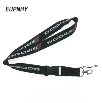 

EUPNHY 1Pcs Dodge Car Logo Keychain Lanyard Detachable ID Pass Card Badge Lanyard Keys Mobile Phone USB Holder Hanging Lanyards