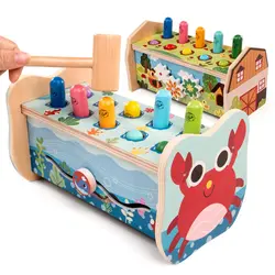 Surwish дети красочные деревянные детские игрушечный молоток деревянный Whac-A-Mole игрушка молоток многофункциональная обучающая игрушка-океан