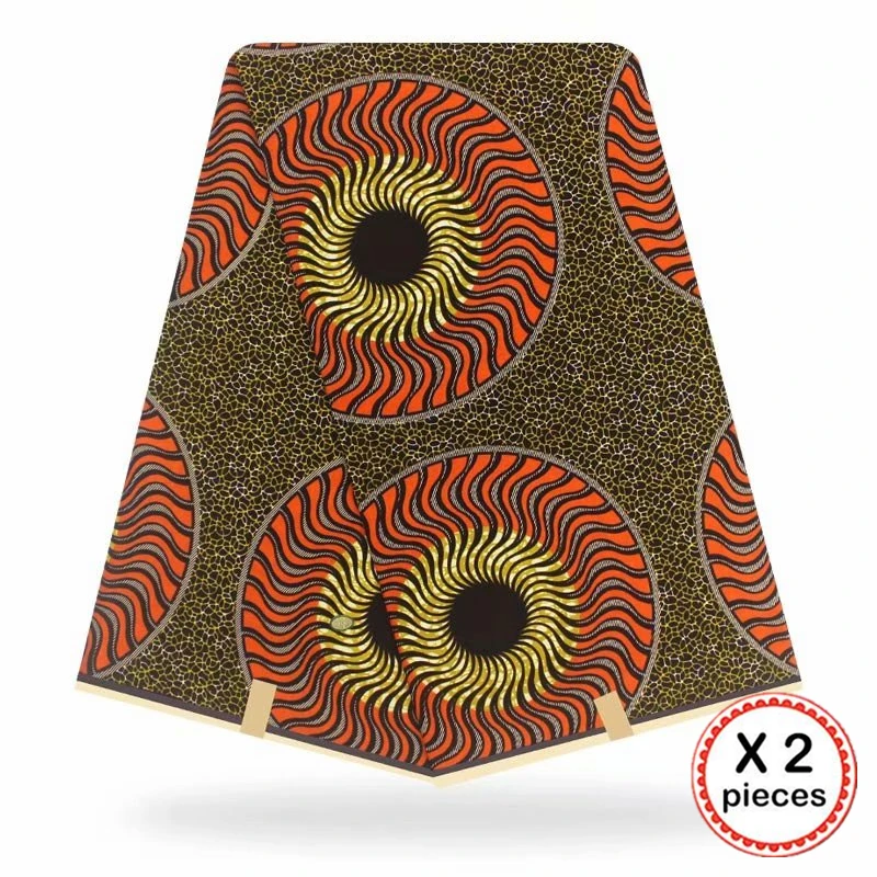 Анкара африканская ткань 12 ярдов Хлопок нигерийский стиль швейная африканская вощеная ткань принтом Гана для свадебного платья 11036