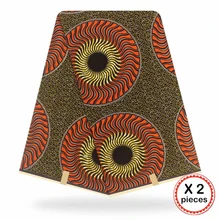 Анкара африканская ткань 12 ярдов Хлопок нигерийский стиль швейная африканская вощеная ткань принтом Гана для свадебного платья 11036