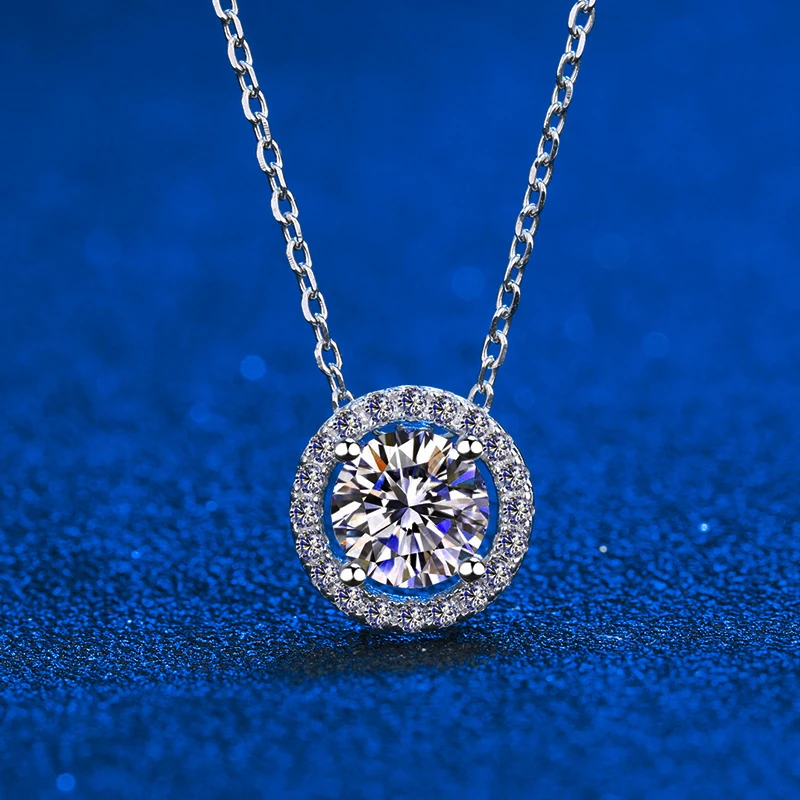 2.51 Carat Cushion cut Lab Grown Diamond Pendant With Diamond Halo – ASSAY