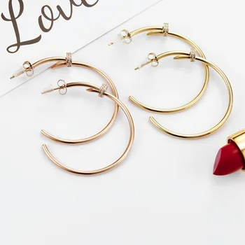 

High quality titanium steel antiallergic nail earrings ear ring needle stud fashion jewelry eardrop earring fashion accessories