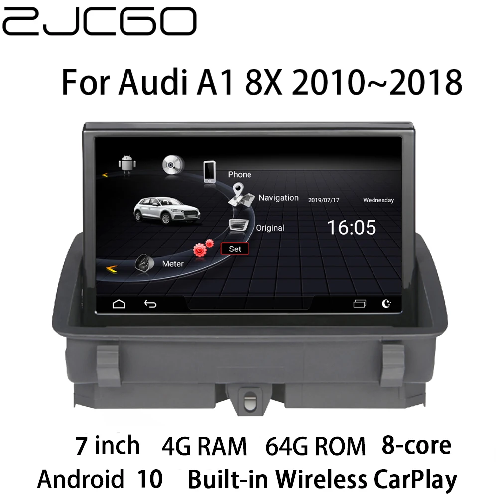Автомобильный мультимедийный плеер ZJCGO стерео GPS радио навигация 8 ядер NAVI 7