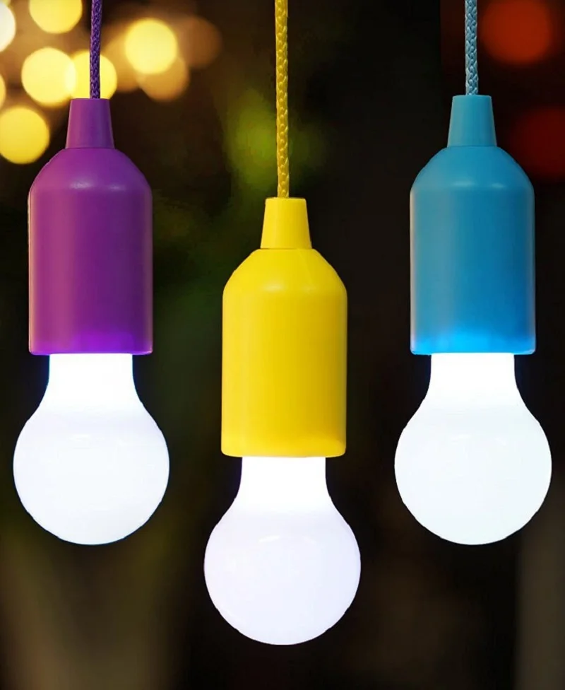 Креативная Подвесная лампа, портативный светодиодный шнур, лампочка, открытый сад, Кемпинговый фонарь на батарее, яркий светодиодный ночник
