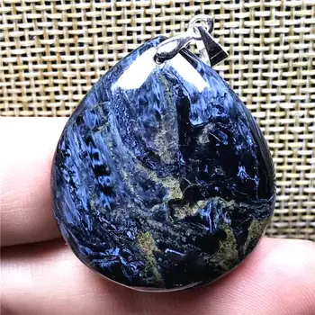 

Top Natural Blue Pietersite Pendant For Woman Man Crystal 32x28x7mm Beads Water Drop Namibia Energy Power Stone Jewelry AAAAA