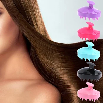 

Silicone Scalp Shampoo Massage Brush Washing Shower Head Hair Brushes Comb Mini Head Meridian Massage Comb