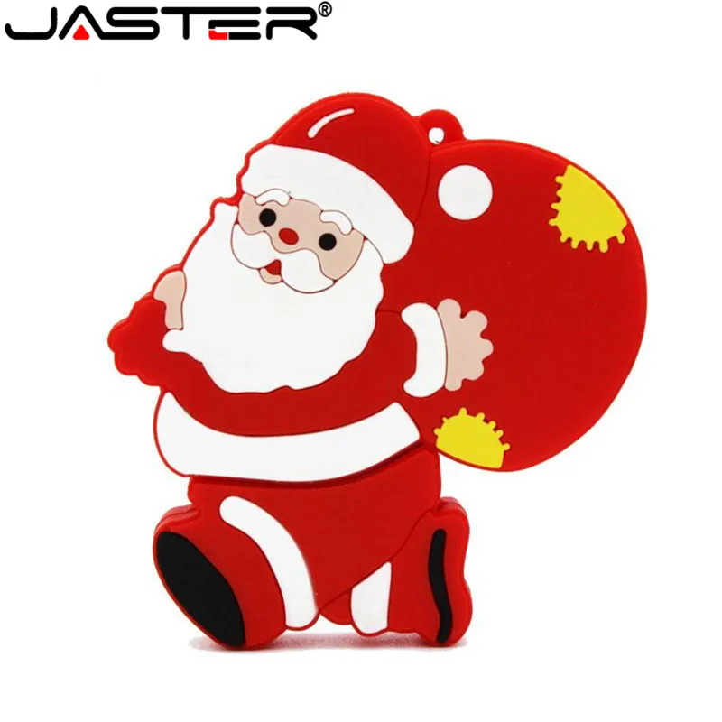 Cartoon Christmas Santa Claus USB Flash Drive USB 2.0 4GB 8GB 16GB 32GB 64GB Pen drive Memory Stick PenDriver creative gift