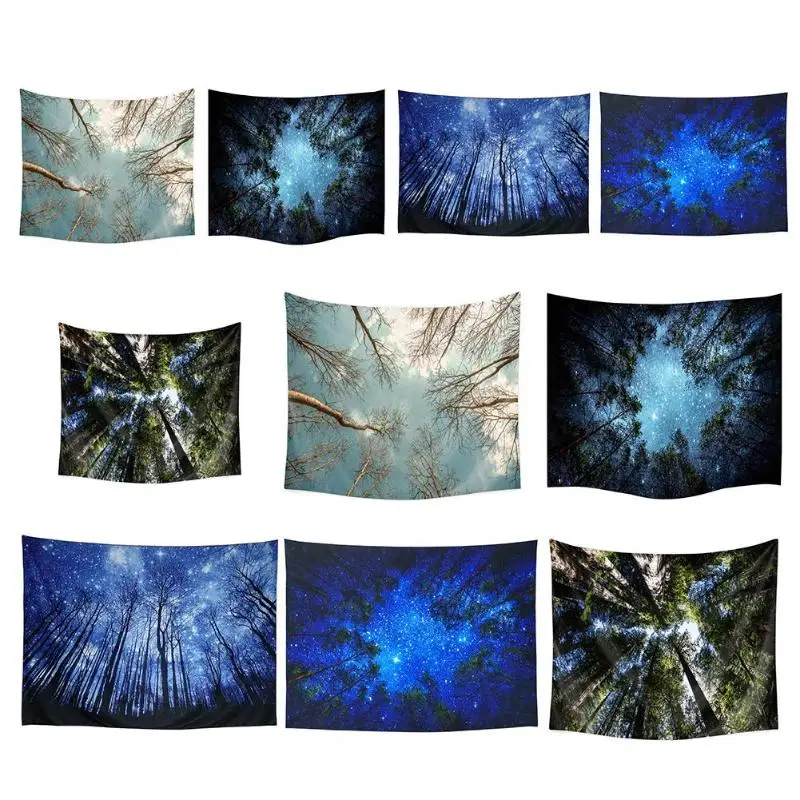 Beach Blanket Sky Print Hanging Tapestry Camping Tent Yoga Mat Home Art Decor Use for Tablecloth Wall Decoration Tapestry Etc