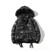 Новая модная популярная брендовая зимняя куртка для мужчин новая парка пальто для мужчин за рубежом меховой капюшон мужская куртка холодная Повседневная парка S-3XL