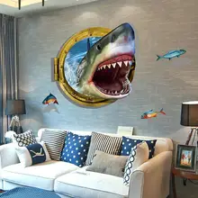TWISTER. CK 3D наклейки с акулами настенные украшения для дома гостиная спальня ванная комната плоские настенные наклейки