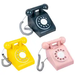 Jouet de téléphone fixe Imitation bois, modèle en bois, Puzzle d'apprentissage précoce, cadeau pour la maison 