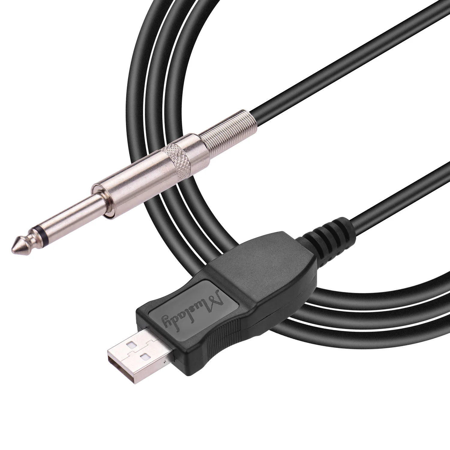 Кабель переходник Muslady для гитары USB интерфейс папа моно кабель конвертер