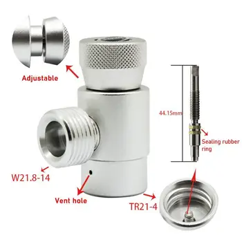 

1pc Soda Water Machine Small Steel Bottle Quick Connector Gauge With Connector Pneumatic 3000psi W21.8-14 Pressure External Z3O3
