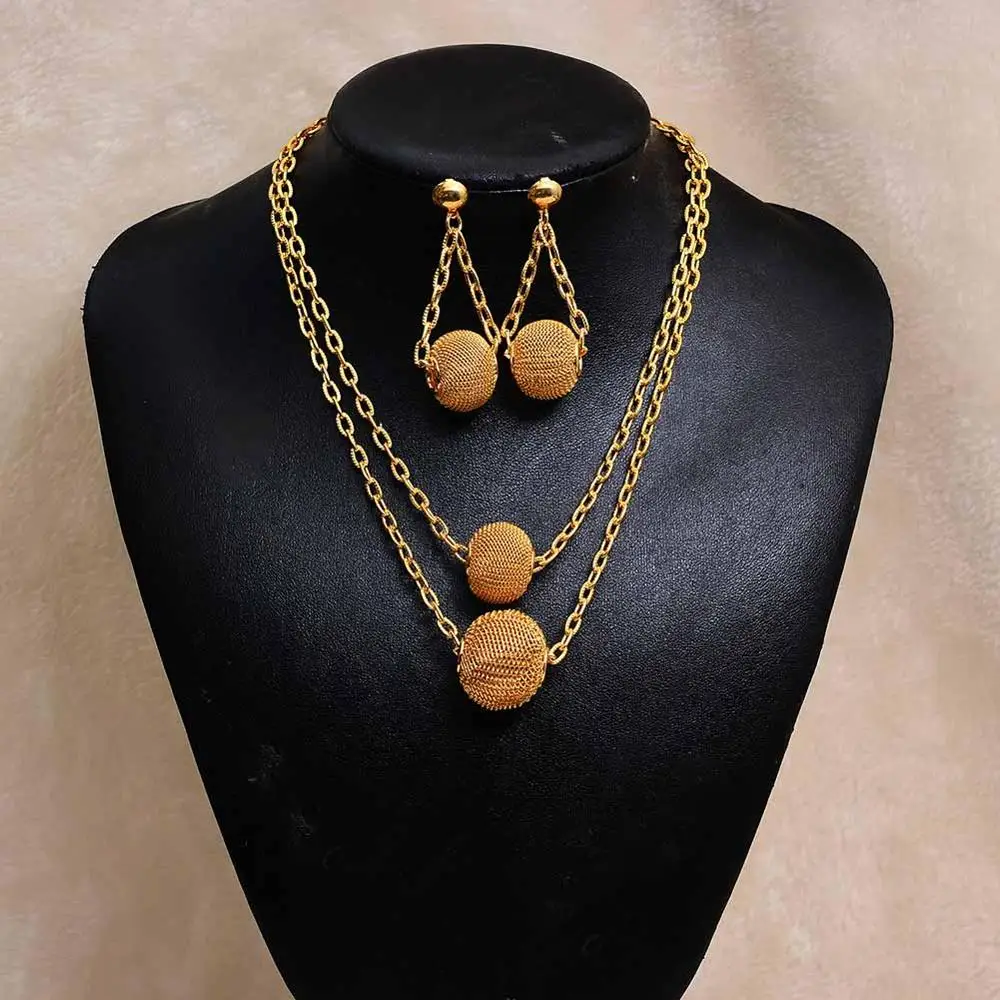 WANDO Дубай, индийский комплект украшений в эфиопском стиле, ожерелье, подвеска, серьги, ювелирные изделия Habesha, для девушек, золотой цветок, африканские свадебные наборы, подарок для женщин - Окраска металла: style 4