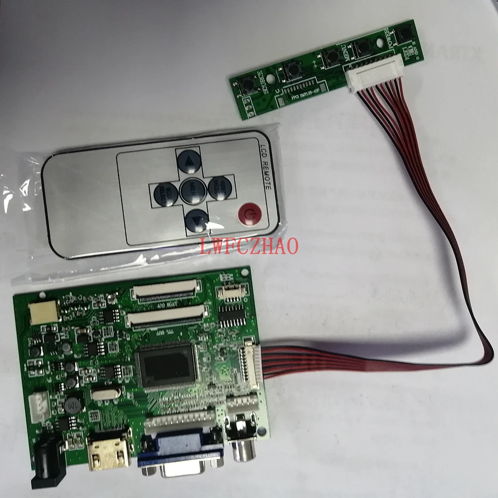 Kit de Monitor Hdmi Mais Vga Mais Placa de Controle 2av Display de Substituição Tela Lcd Tft de 640x480 Polegadas At050tn22 Novo Painéis e LCDs p/ tablet - Imagem 2