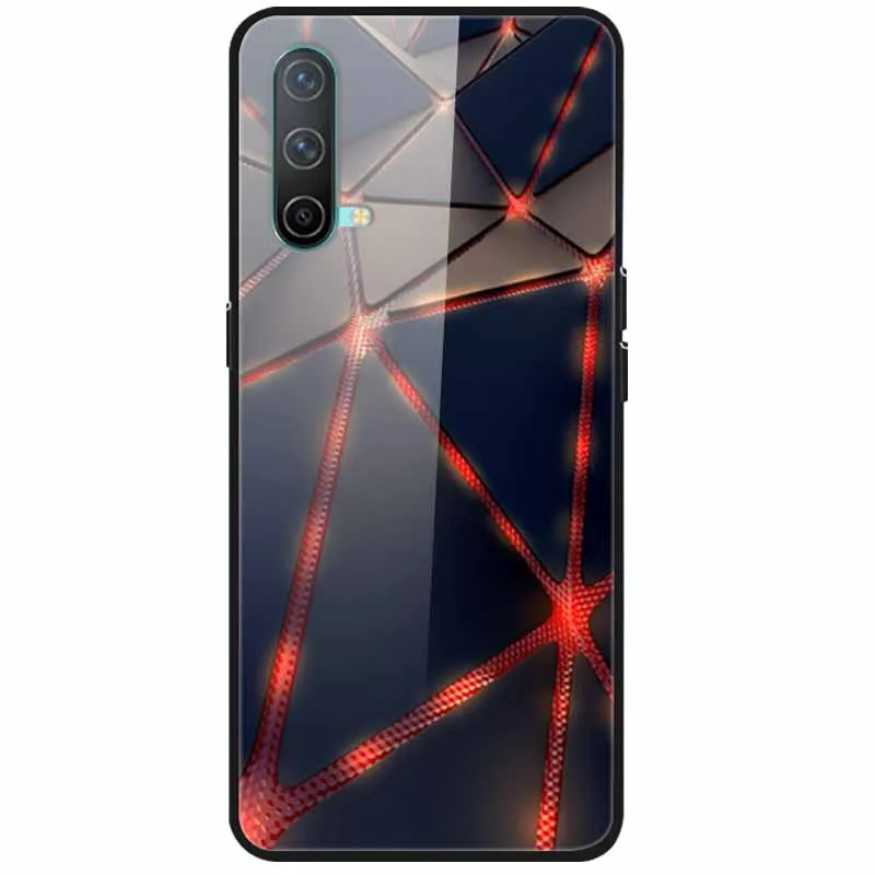 For OnePlus Nord CE 5G Case Tempered Glass Hard Back Cover for One Plus Nord CE 5G Protective Phone Cases Coque Soft Bumper 6.43 samsung flip cover Cases & Covers