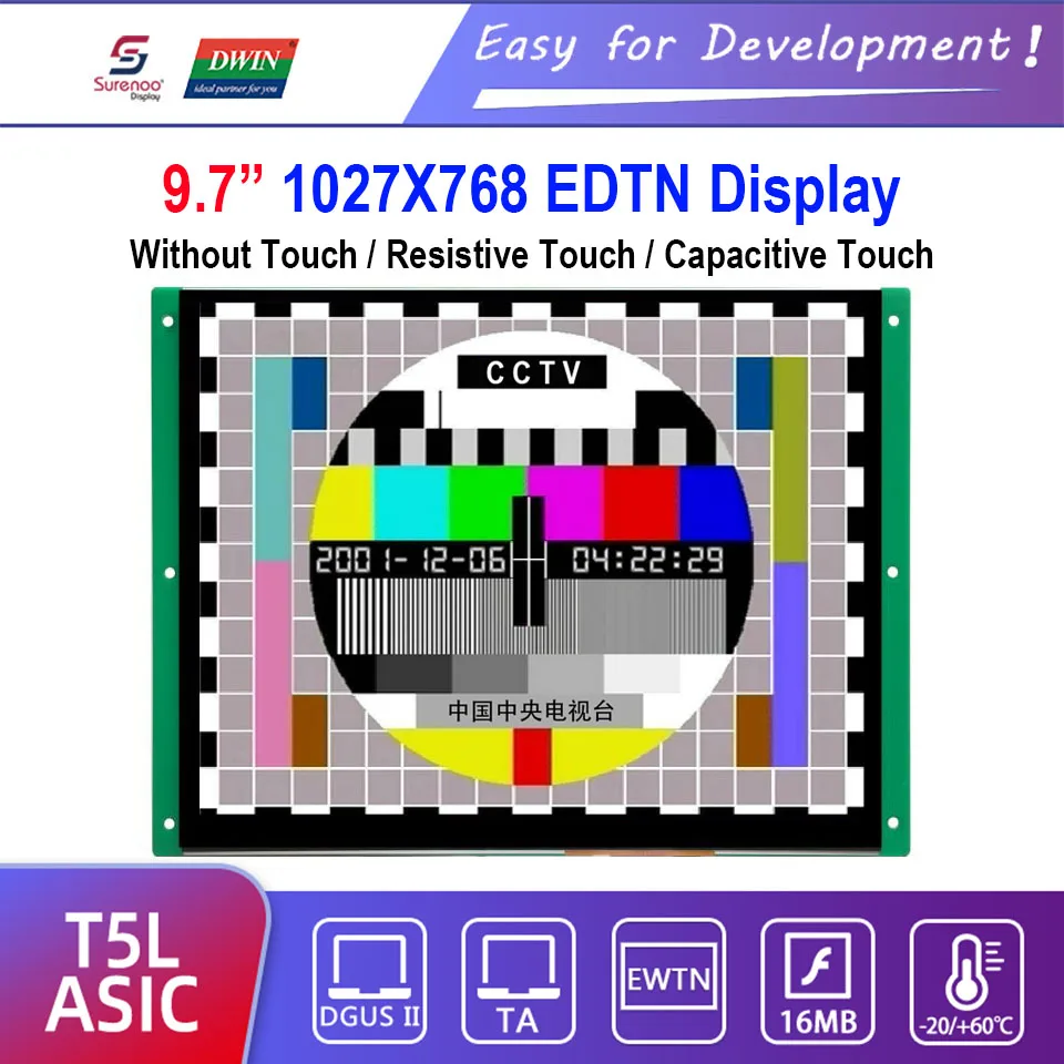 Интеллектуальный дисплей Dwin T5L HMI dmg10768c097 _ 03w 9 7 &quotEDTN 1024X768 ЖК модуль резистивная