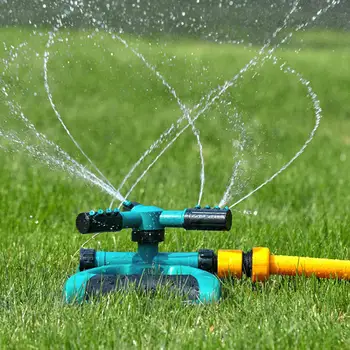 

360-Degree Automatic Rotating Sprinkler Head Irrigation Rotating Three-prong Sprinkler Irrigation Garden Flower Watering Tool