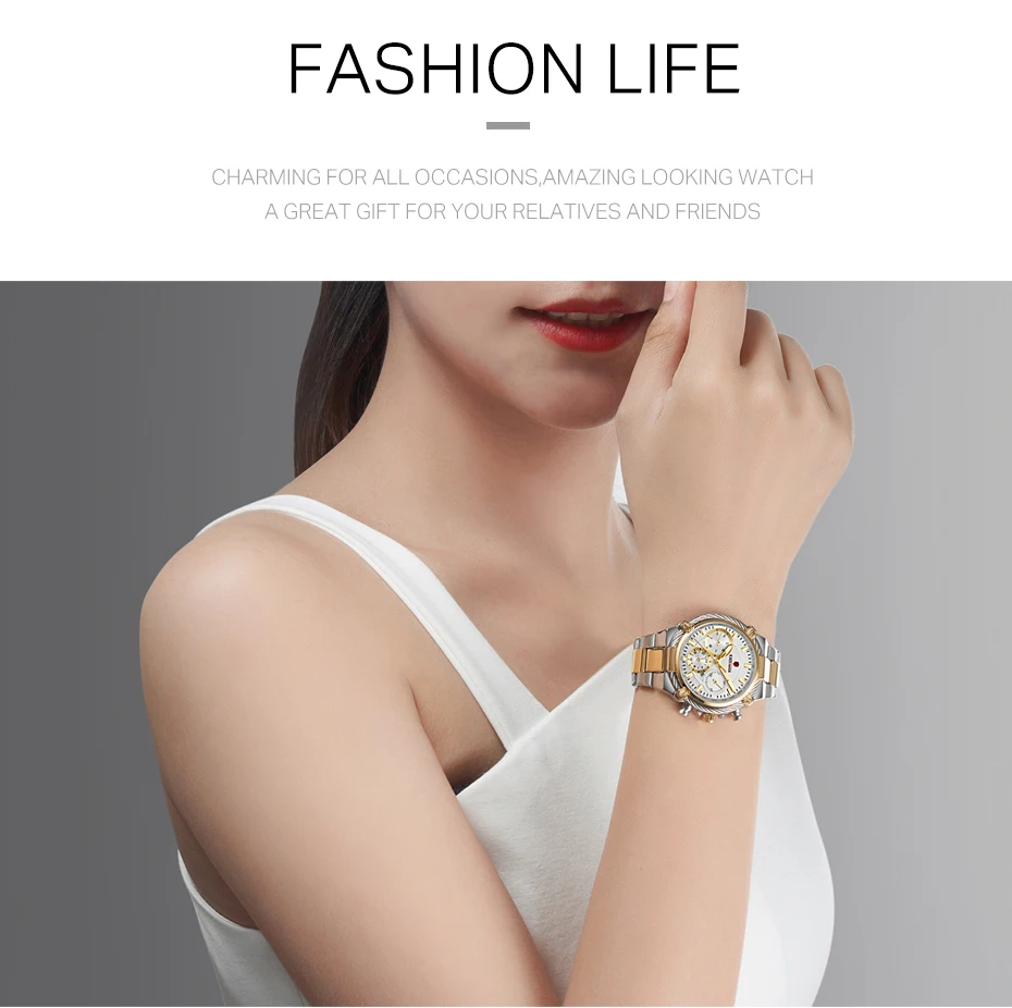 2020 New Fashion Female Business ladies watch Full Steel Luxury Ladies Wristwatches TOP Quality Brand Design Women Watches 3ATM