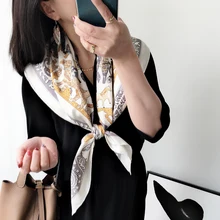 

90cm 100% Mulberry Silk Scarf Top Womens Designer Twill Silk Scarfs 90cm.Silk Scarves With Hand Rolled Edge Kerchief