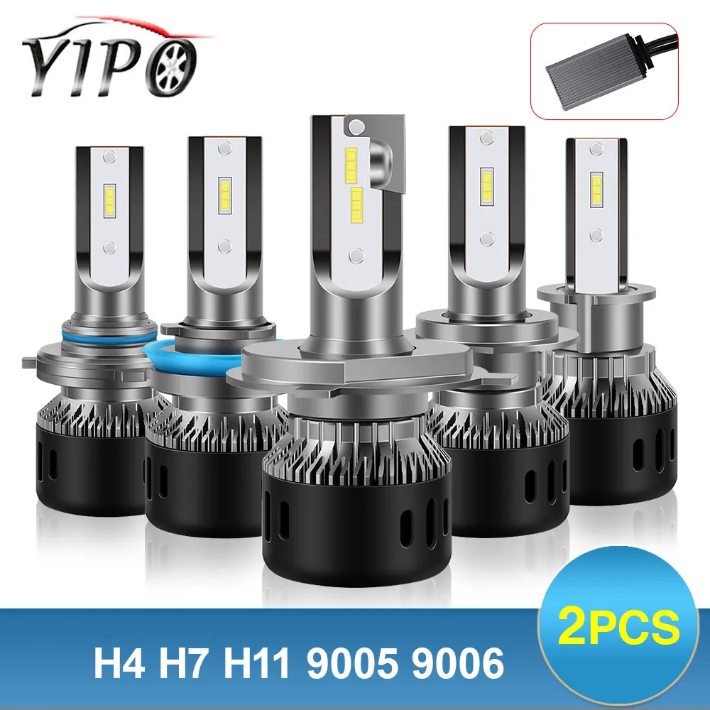 

2pcs headlight led h7 h11 h1 h3 9005 hb3 9006 hb4 9012 hir2 lights bulb auto car styling headlamp h7 led headlight kit 12V 6000K
