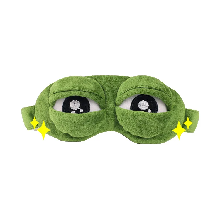 

3D Sad Frog Sleep Mask Rest Travel Relax Sleeping Aid Blindfold Ice Cover Eye Patch Sleeping Mask Case Anime Beauty Girl 2018