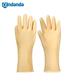 Andanda Gants de Travail 7/S 8/M 9/L,ProChem Gant En Caoutchouc Naturel pour la Cuisine Maison, Sans Doublure et Haute NR Contenu, Gants De Travail 