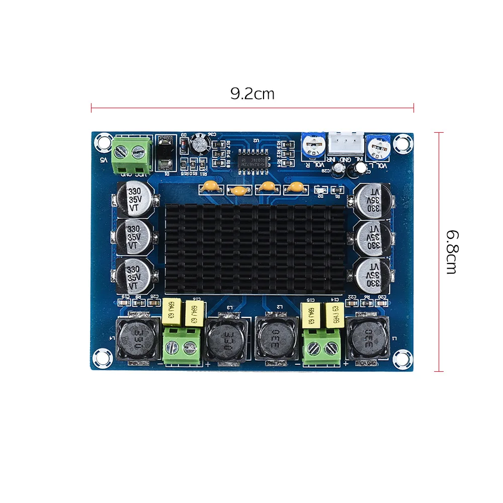 

Dual-channel Audio Power Amplifier Module 120W + 120W Digital Stereo Amp Board Amplify DIY Circuit Board for Car Vehicle