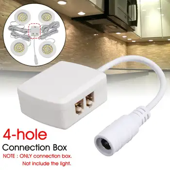 

Block Terminal Distribution Junction Box For LED Cabinet Light Lamp Connection Branch 4-hole Box