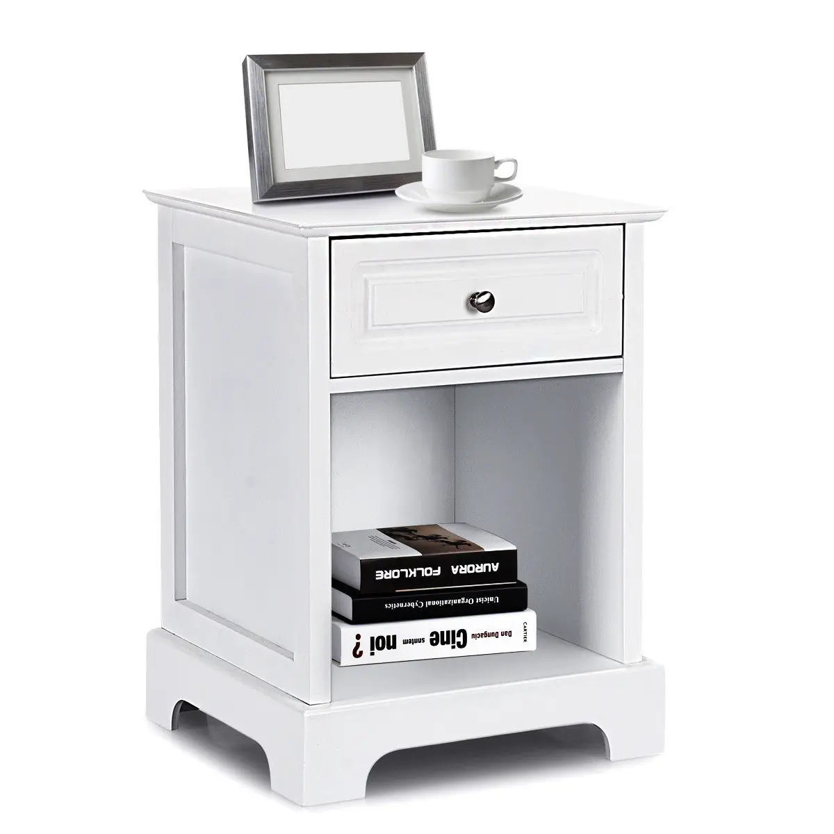 

Costway Night Stand Sofa Side Bedside End Accent Table Home Storage